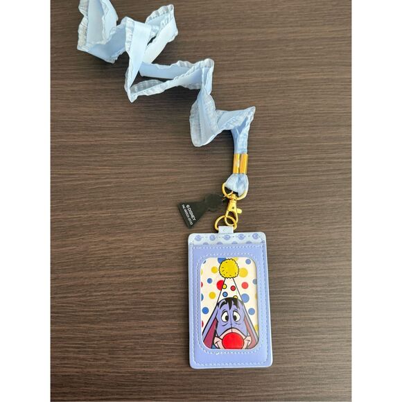 Loungefly Disney Winnie the Pooh Eeyore Clown Ribbon Lanyard - Picture 2 of 3